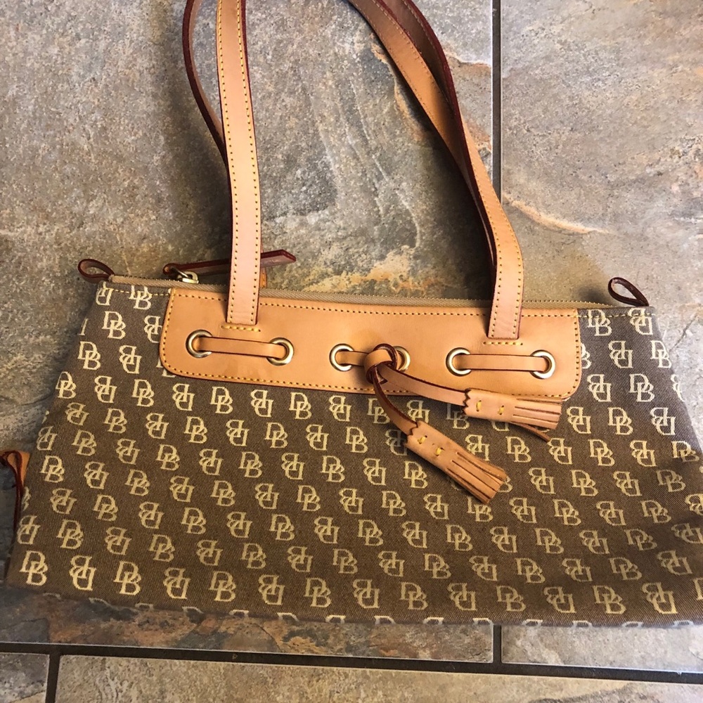 Dooney and Burke tassel zip top tote